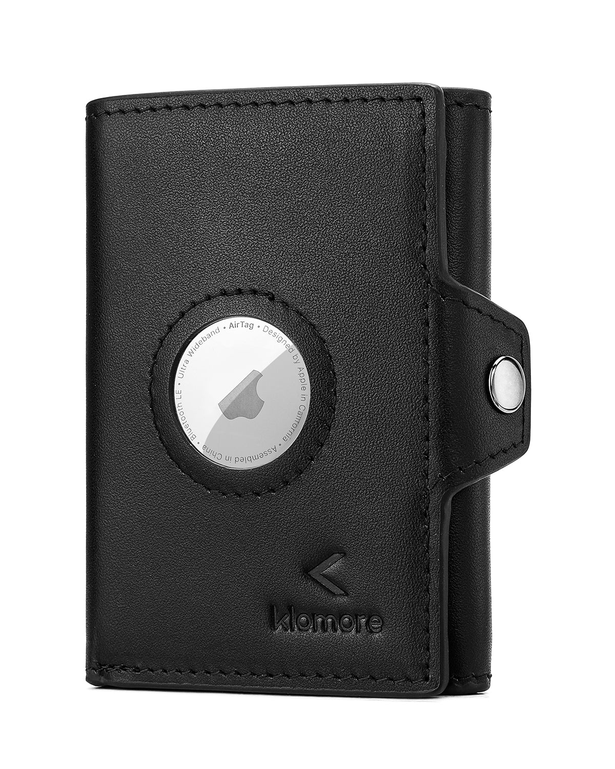 Klomore Airtag Trifold Wallet with Coin Pocket for Men