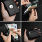 Klomore Airtag Trifold Wallet with Coin Pocket for Men