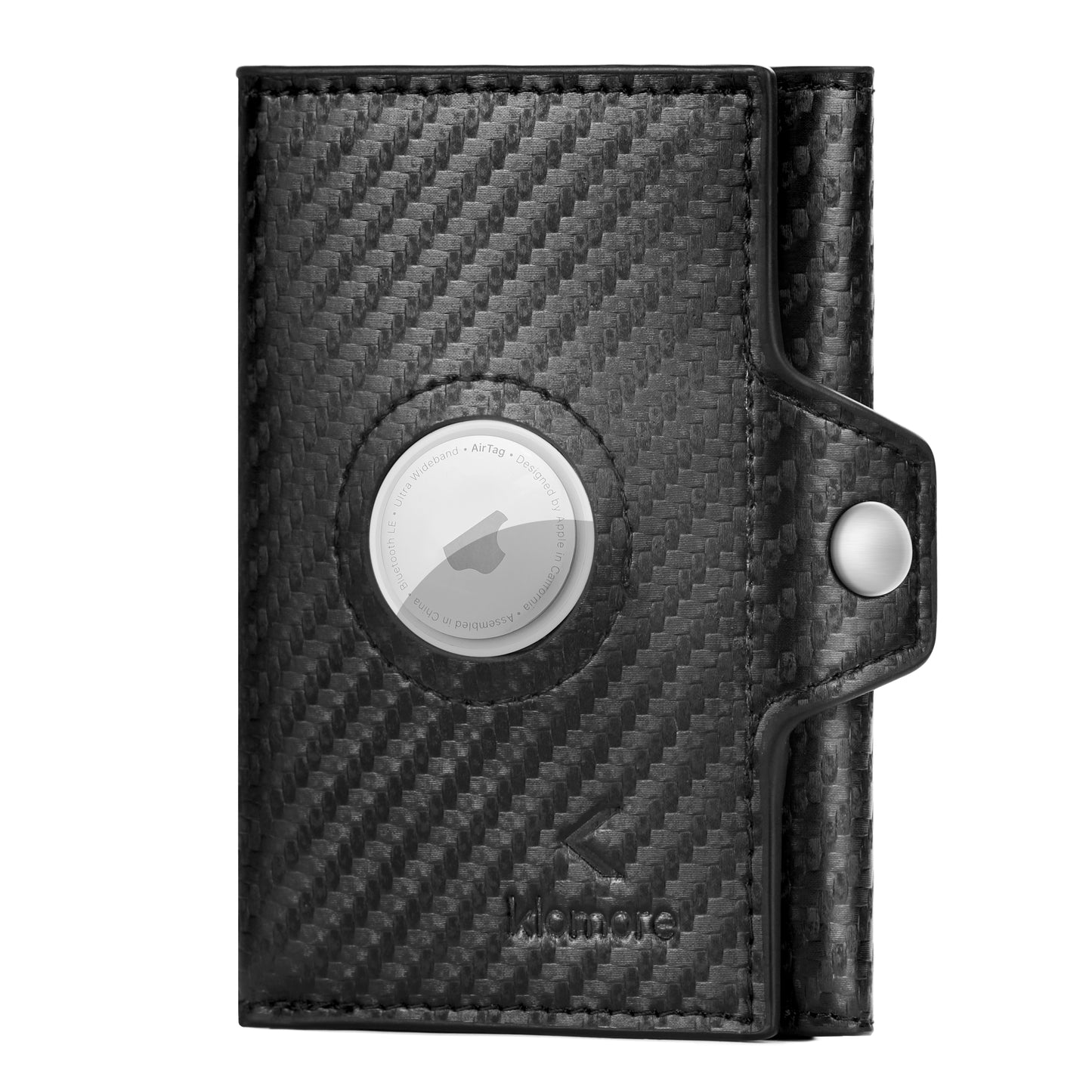 Klomore Airtag Trifold Wallet with Coin Pocket for Men