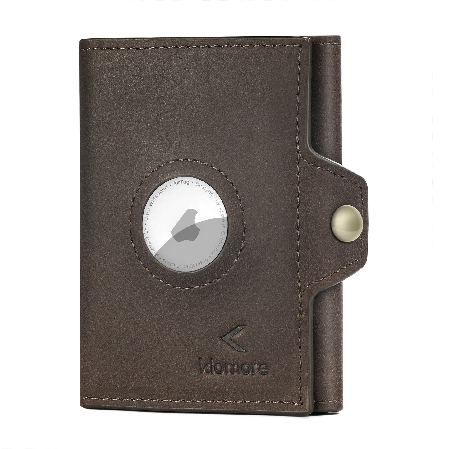 Klomore Airtag Trifold Wallet with Coin Pocket for Men