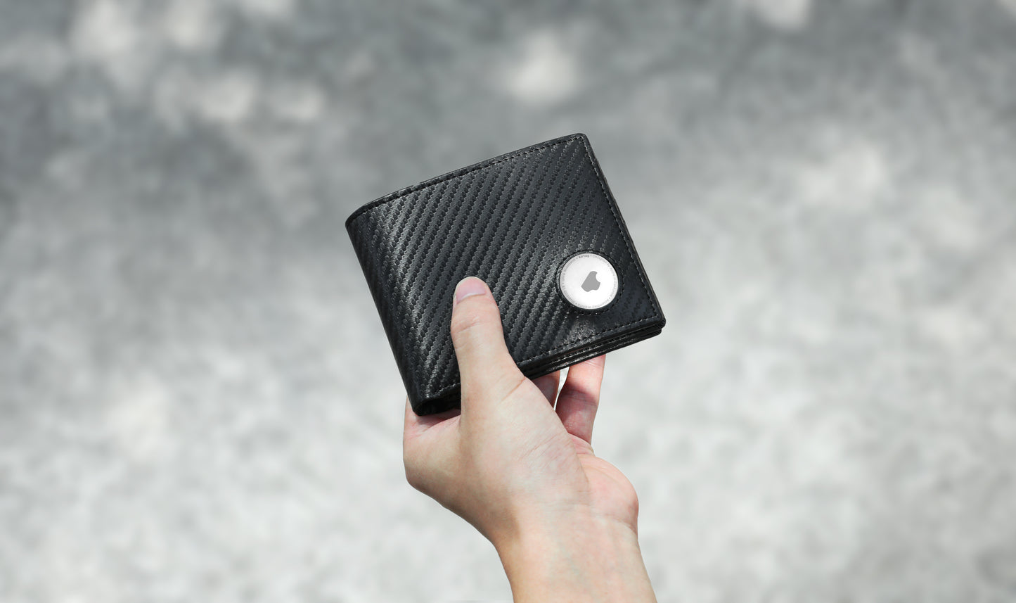 Klomore Airtag Wallet with Coin Pocket for Men