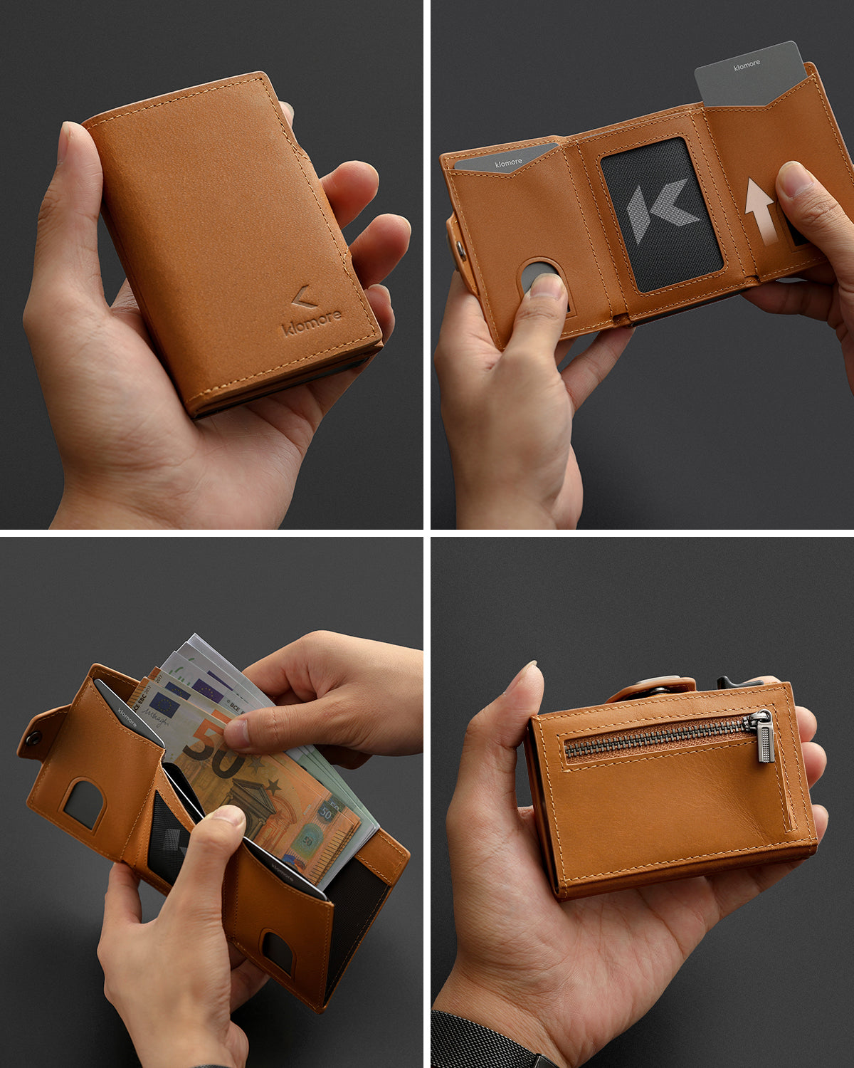 Klomore Slim Wallet Pop-up Credit Card Holder