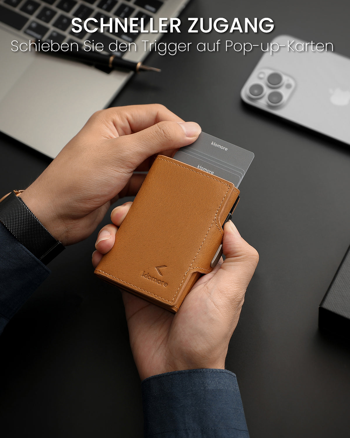 Klomore Slim Wallet Pop-up Credit Card Holder